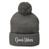 Good Vibes Pom-Pom Beanie