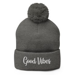 Good Vibes Pom-Pom Beanie